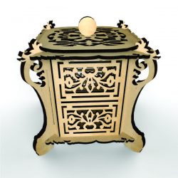 وکتور – جعبه چوبی – نگهداری اشیاء و جواهرات