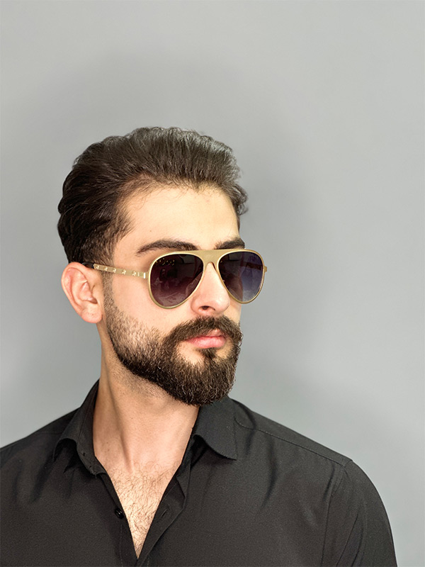 عینک آفتابی مردانه اورجینال مشکی طلایی برند ورساچه